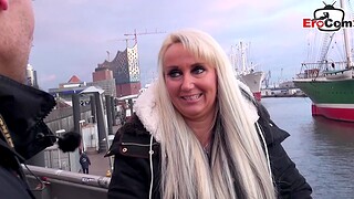 German chubby comme ci housewife carry on with on stree